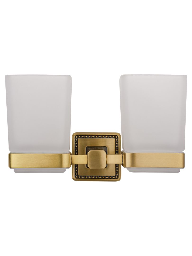 Приобрести два стакана для зубных щеток с держателем wonzon & woghand roma, бронза (ww-7228)