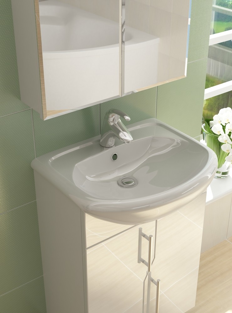 Приобрести vigo тумба с раковиной grand 55см, 2 дверцы, напольная, белая tn.gra.uyu.55.2d