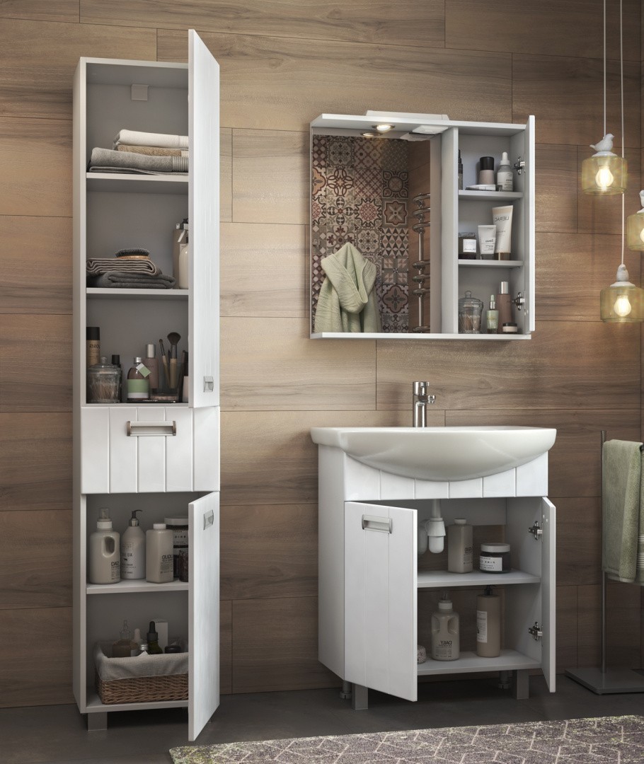 Приобрести vigo зеркало-шкаф diana 70 см, со спотом, правое, белое z.dia.70.r.el