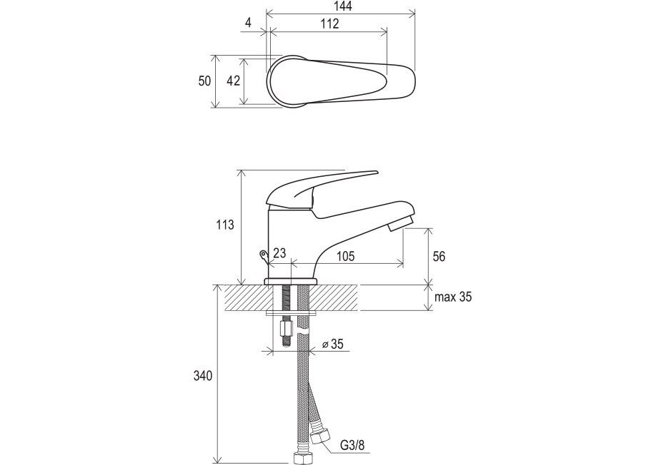 Приобрести смеситель для раковины ravak suzan sn 012.00 x070002