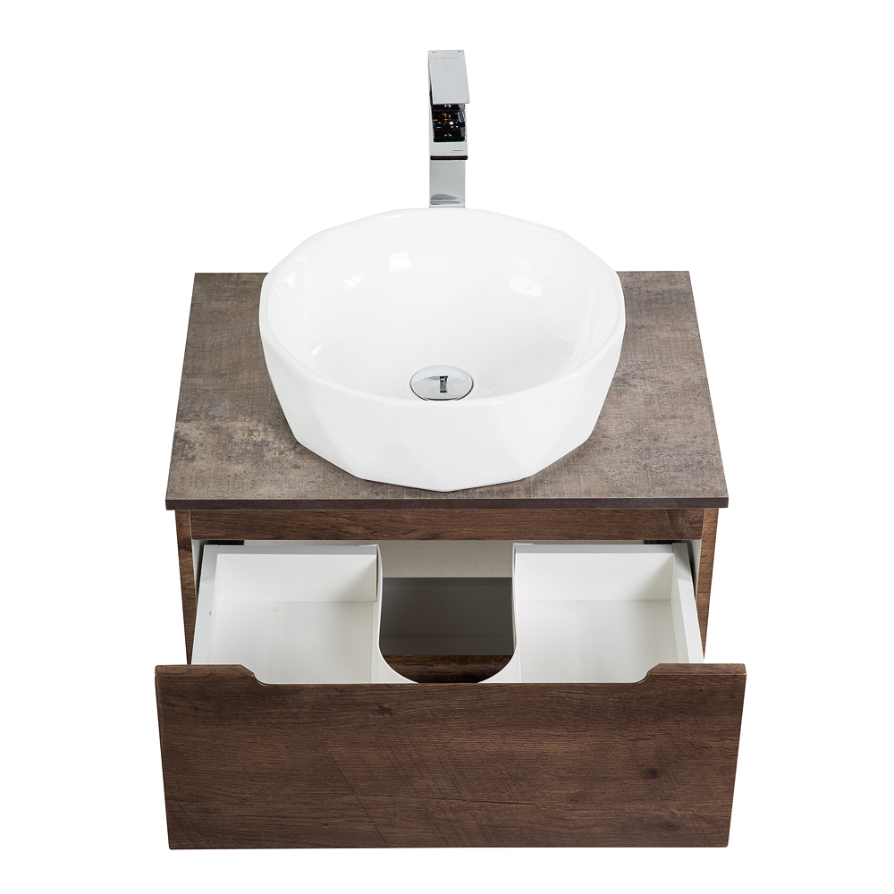 Приобрести belbagno тумба со столешницей etna 60 см, подвесная rovere moro