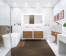 Cezares Тумба со столешницей подвесная BELLAGIO 140 см Rovere Tabacco, дерево 54716