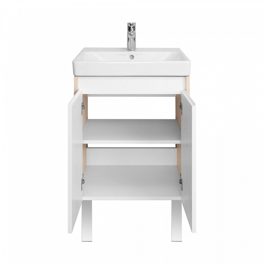 Приобрести акватон тумба c раковиной сканди 55 doors универсальная, белый/дуб верона