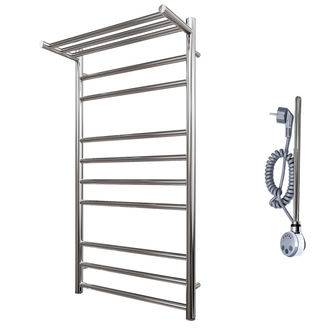 Приобрести полотенцесушитель электрический point 500х1000 аврора п9 с полкой, хром pn10150pe