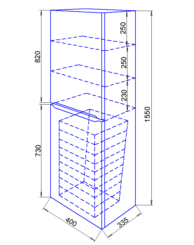 Приобрести loranto пенал арфа 40 правый, 400×1550×330 мм, с бельевой корзиной, без подсветки (cs00052138)