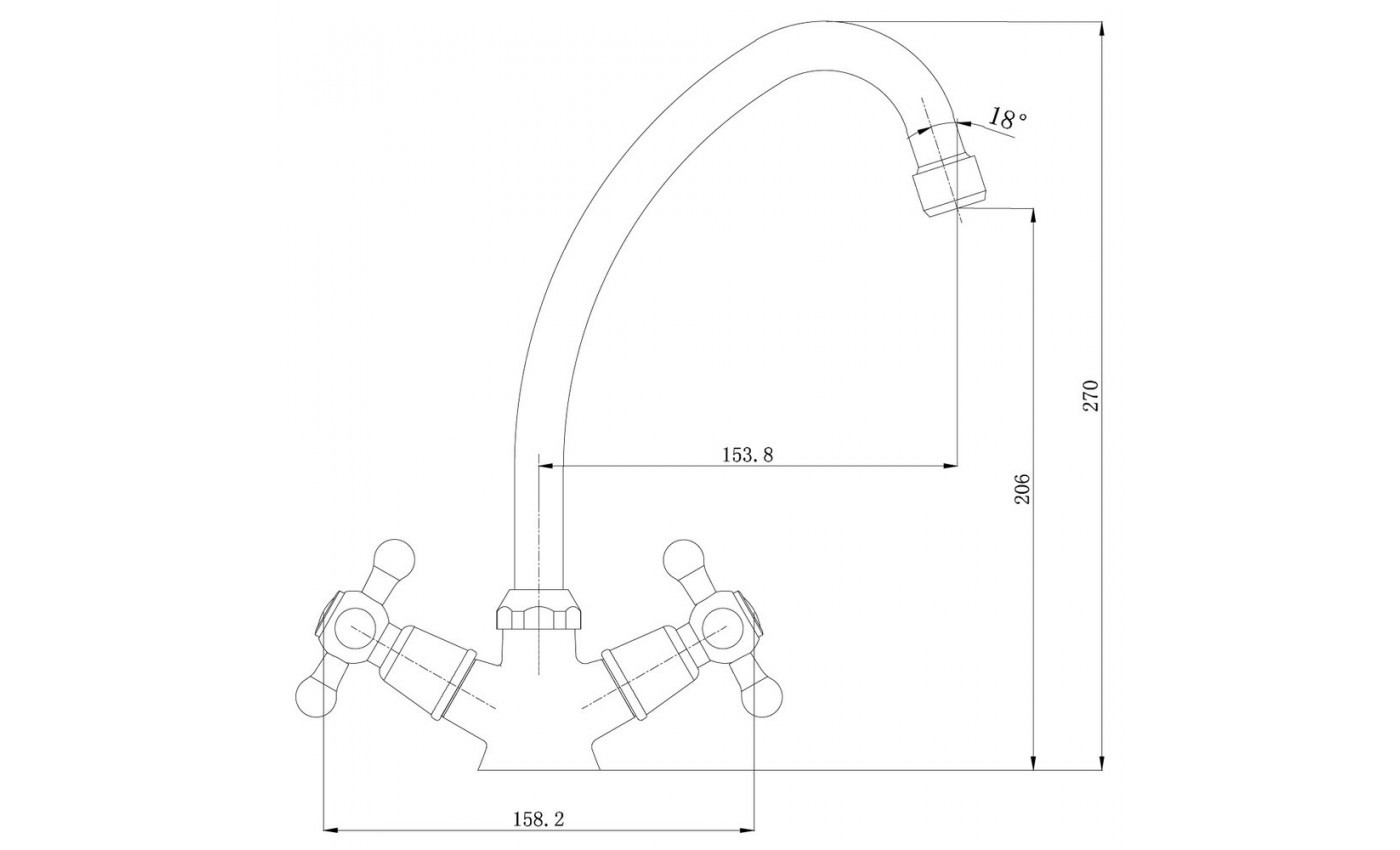 Приобрести lemark смеситель для кухни promotion с поворотным изливом, двухвентильный, хром lm6040c