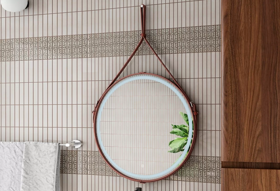 Приобрести continent зеркало с подсветкой millenium brown 80х80 см, коричневое