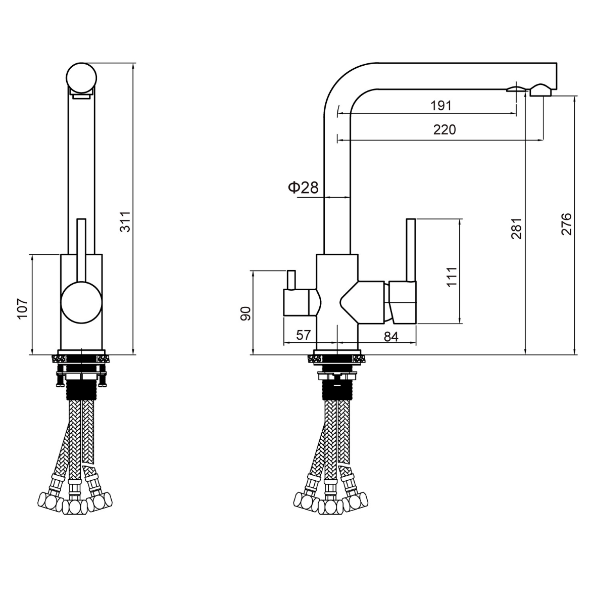 Приобрести grocenberg смеситель для кухни, никель gb40551nk