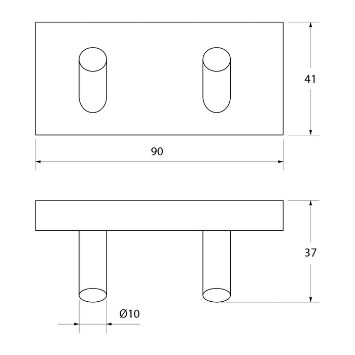 Приобрести iddis крючок двойной edifice 90мм, хром edisb20i41