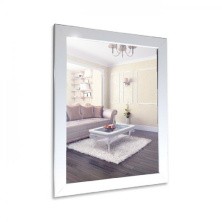 Loranto Зеркало Жадор 41х61 см, белое глянцевое ФР-00001092