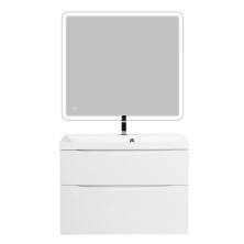 BelBagno Тумба с раковиной MARINO-H60 80 см, подвесная Bianco Lucido, белая раковина