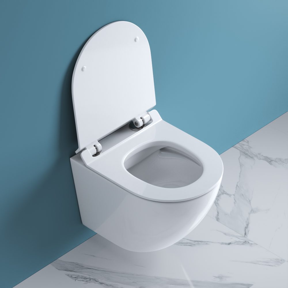 Приобрести belbagno унитаз безободковый подвесной sfera-r с сиденьем дюропласт, микролифт, белый bb046chr/bb2111sc