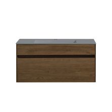 Vincea Тумба подвесная Chiara 100 см, дуб табак с серой раковиной VMC-2C100TO;VCB-13100G