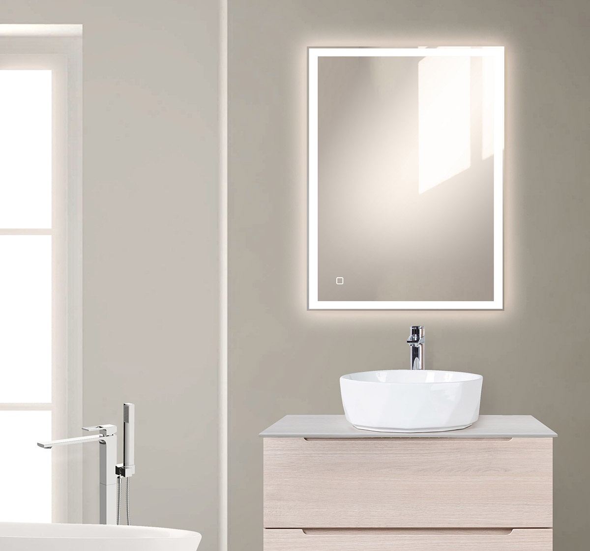 Приобрести belbagno зеркало 650х800 см spc-grt-650-800-led-tch