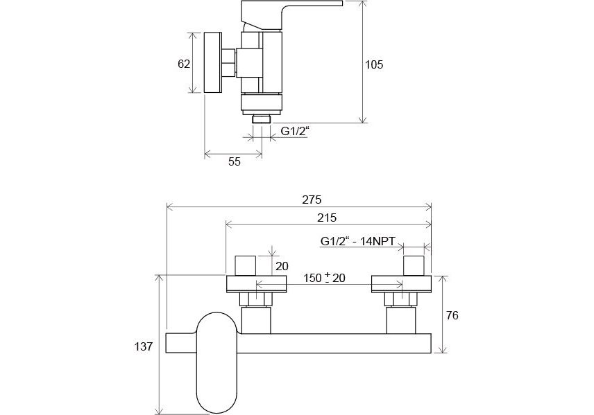 Приобрести смеситель для душа ravak chrome cr 032.00/150 x070043