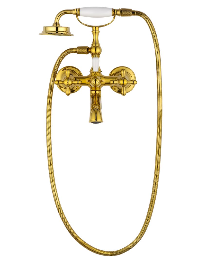 Приобрести смеситель для ванны с душем wonzon & woghand retro, глянцевое золото (ww-88639020-pg)