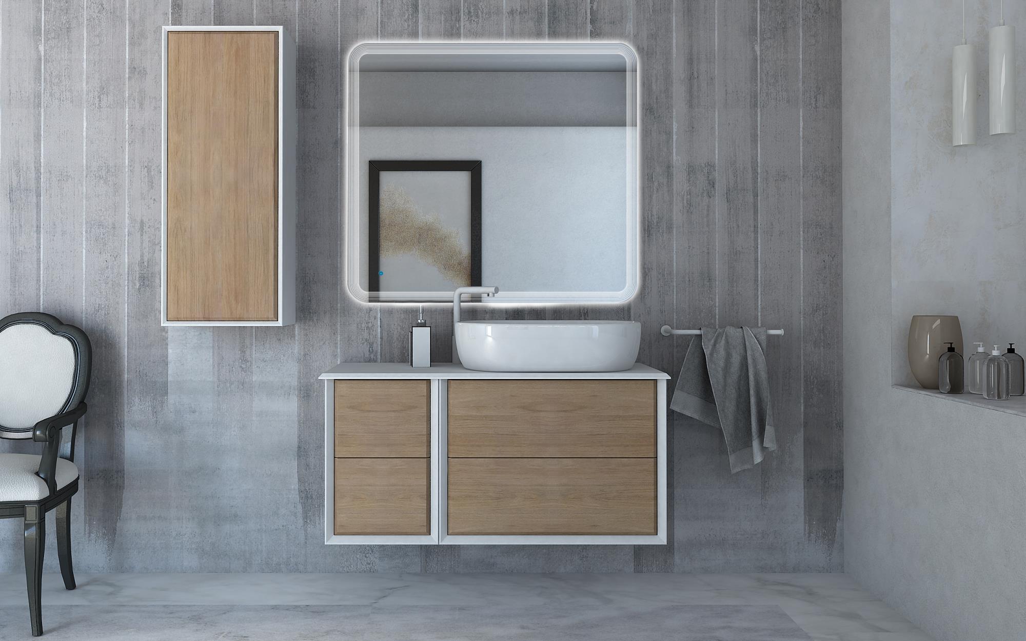 Приобрести cezares тумба со столешницей подвесная bellagio 106 см rovere tabacco, дерево 54716