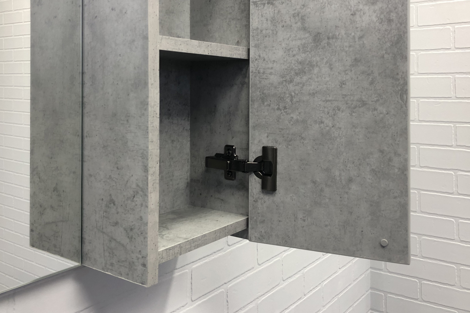 Приобрести сomforty зеркало-шкаф осло-80 бетон светлый