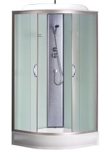 Loranto Душевая кабина CS-6611 F, 100х100х215, матовая, стекло 4 мм, поддон 13 см