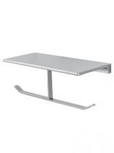 Двойной держатель для туалетной бумаги с полкой WONZON & WOGHAND ECLIPSE, Хром (WW-9156)