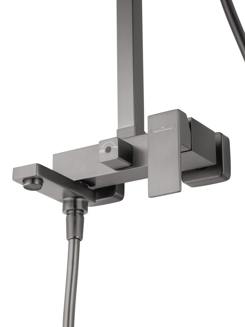 Приобрести душевая система wonzon & woghand cube, темный графит (ww-88739016-bgm)