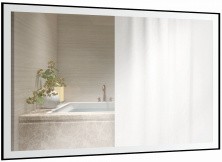 Azario Зеркало 100х70 см, сенсорный выключатель, диммер, подогрев, черное AZ-Z-059WHCS