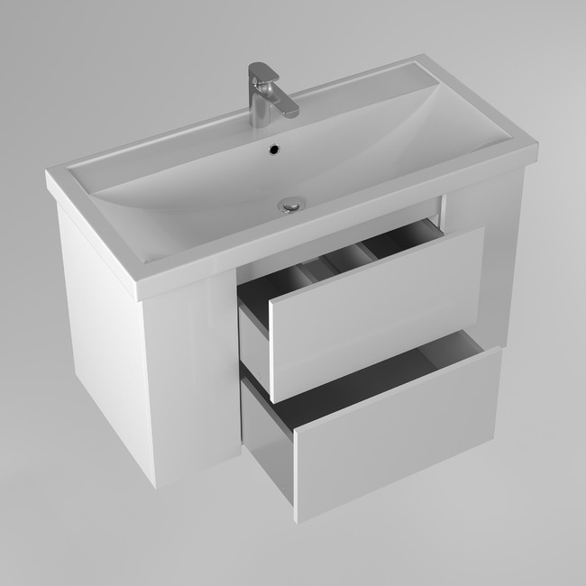 Приобрести briz тумба напольная ricci 100 см, белая, т8-100