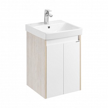 Приобрести акватон тумба c раковиной сканди 45 doors универсальная, белый/дуб верона