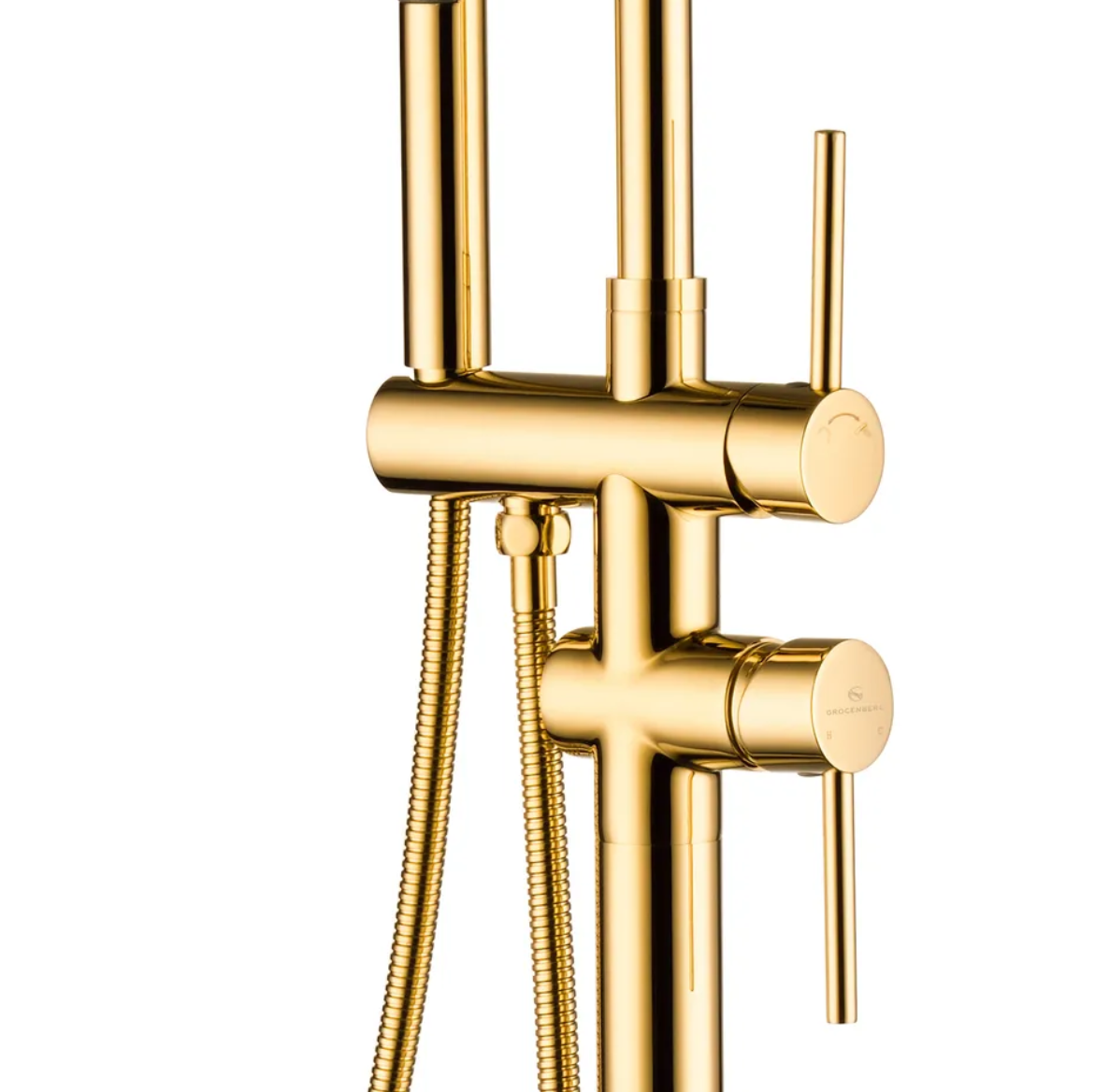 Приобрести grocenberg напольный смеситель для ванны, золото gb900go
