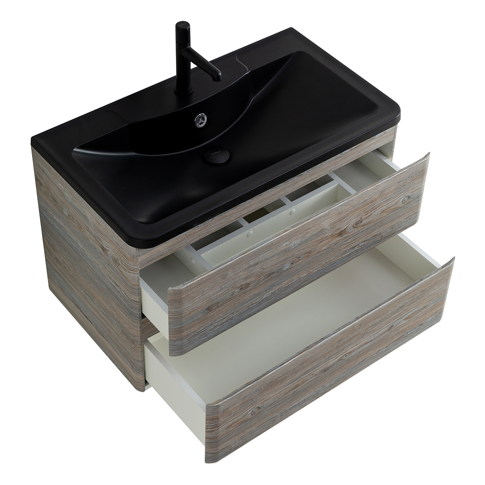 Приобрести belbagno тумба с раковиной albano 100 см, подвесная pino scania, чёрная раковина