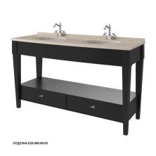 Caprigo Тумба с раковиной DALLAS 160 см, черная, эмаль