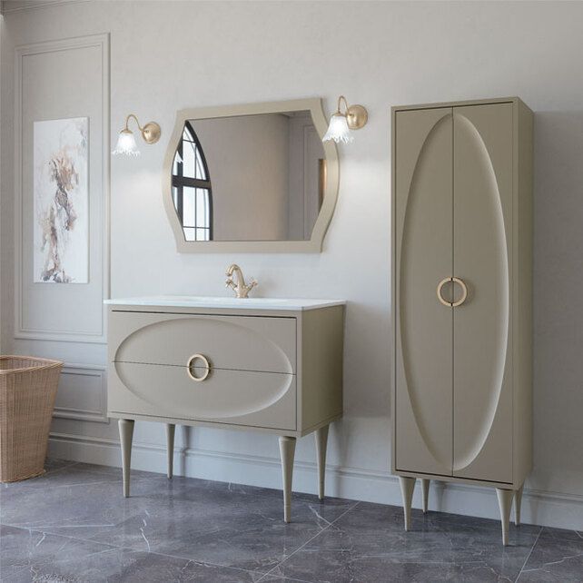 Приобрести caprigo пенал milano 50 см, серый, эмаль