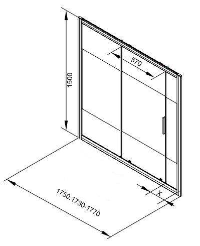 Приобрести aquanet шторка для ванны practic , прозрачное стекло ae10-b-150h150u-cp