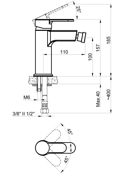 Приобрести смеситель для биде azario tevis, хром az-15496601