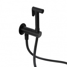 CEZARES Смеситель с гигиеническим душем LEAF, черный матовый LEAF-DIF-NOP