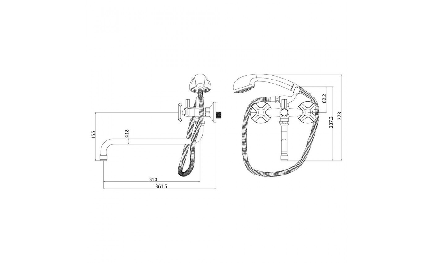 Приобрести lemark смеситель для ванны promotion, двухвентильный, хром lm6051c