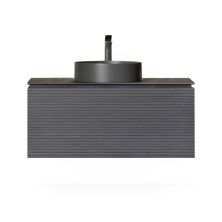 Jorno Тумба подвесная Stone 100 см со столешницей, антрацит