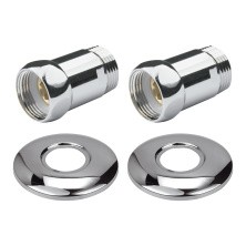 Комплект прямого соединение Point для полотенцесушителя 1"х1" г/г, хром PN00002