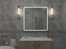 Continent Зеркало шкаф с подсветкой Emotion 80х80 см, бесконтакный включатель, белое