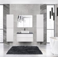 Cezares Тумба со столешницей MOLVENO 46 100 см Bianco Ghiaccio, белая MOLVENO 46-100-2C-SO-BG