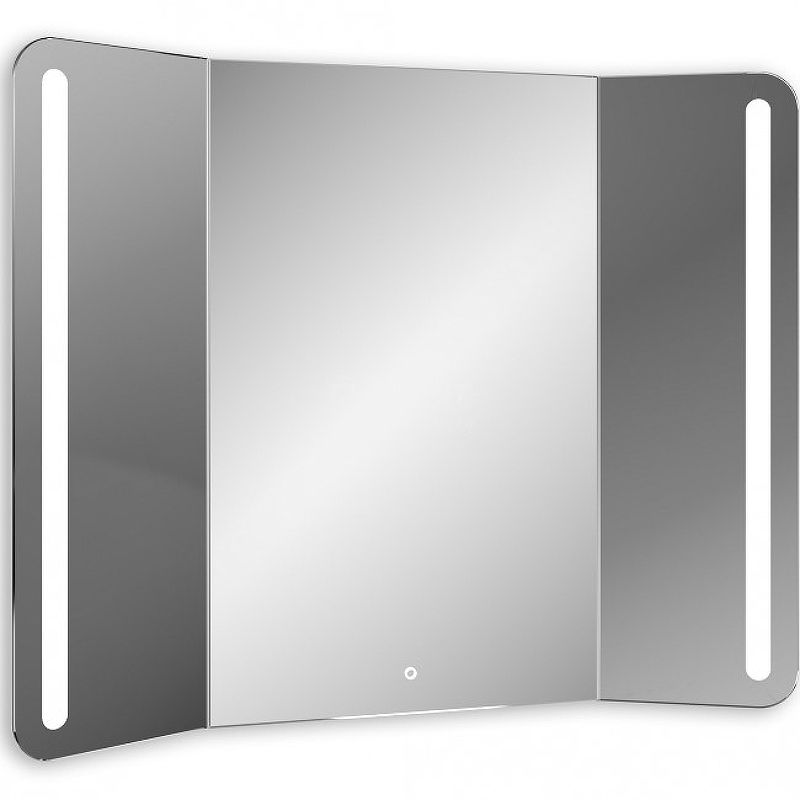 Приобрести continent зеркало с подсветкой трюмо 100х80 см, сенсорный включатель, белое