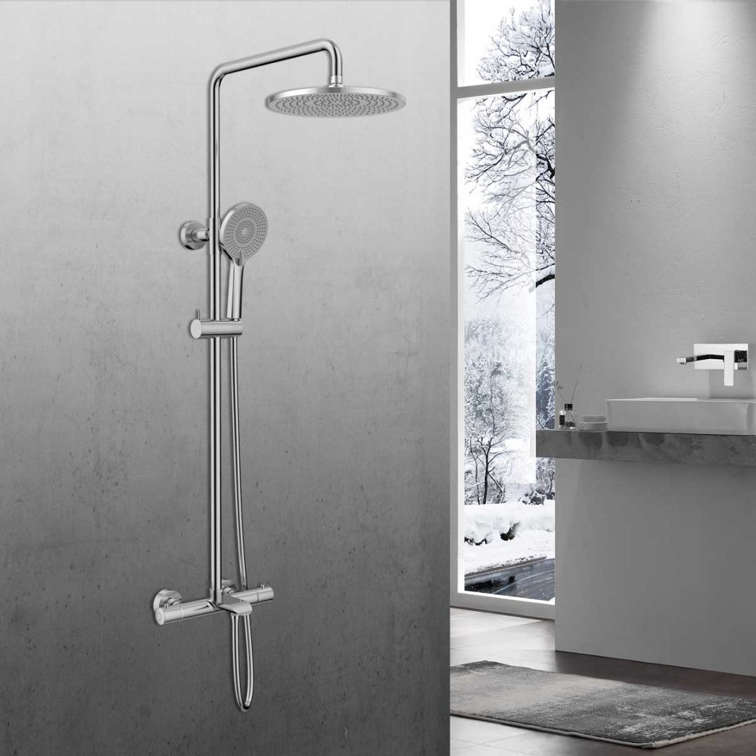 Приобрести vincea душевая стойка esse, термостат, хром vsfs-1e1tch