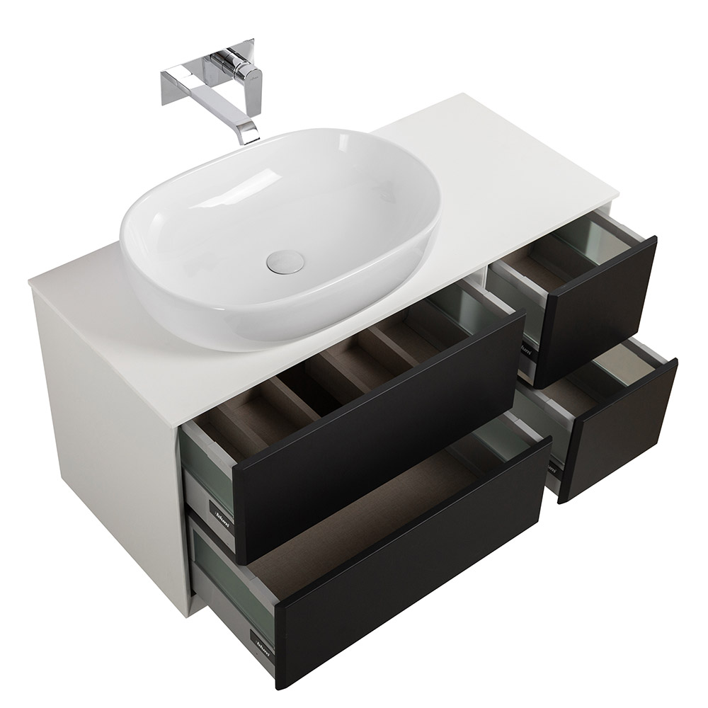 Приобрести cezares тумба со столешницей подвесная bellagio 106 см grafite, графит 54715