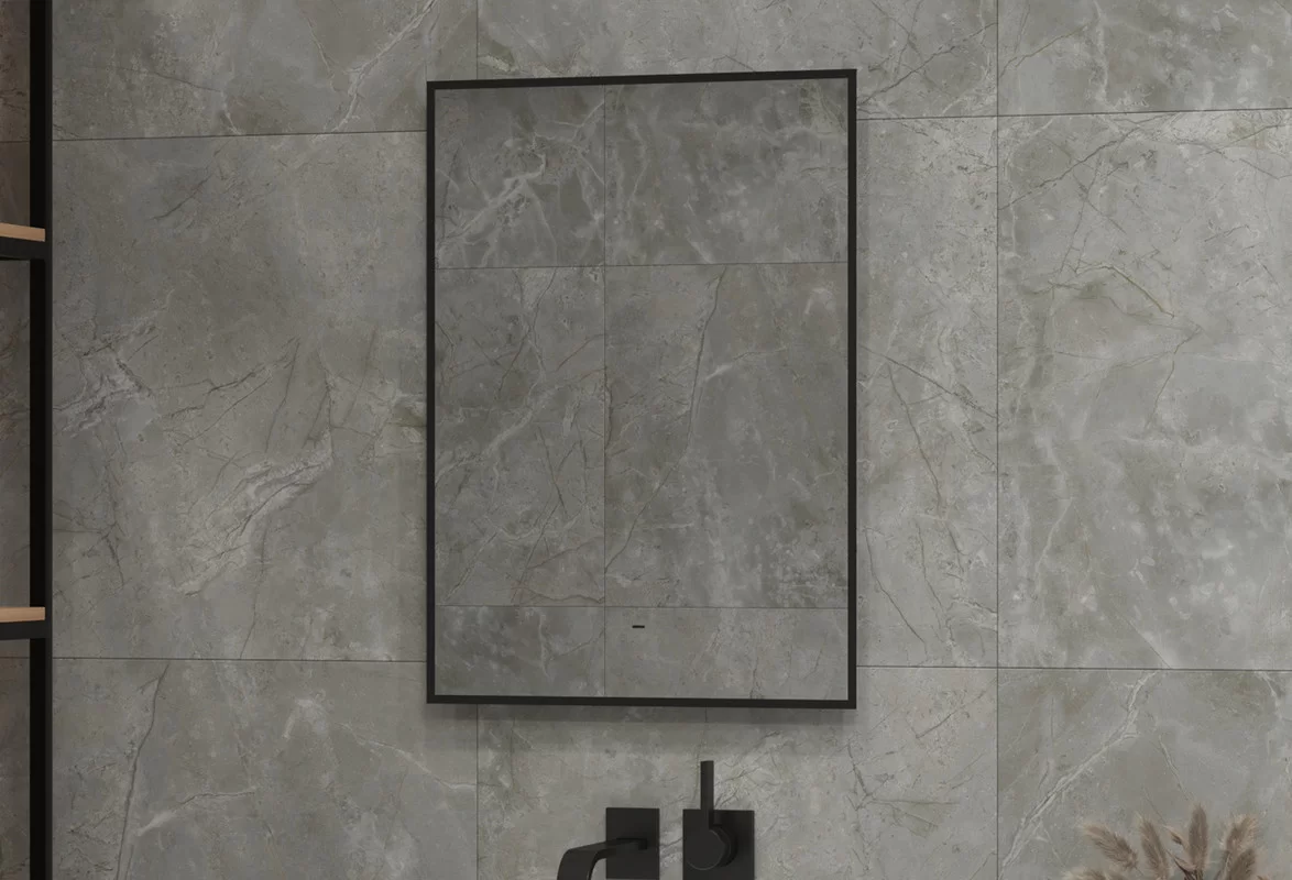 Приобрести continent зеркало с подсветкой amer 60х70 см, черное