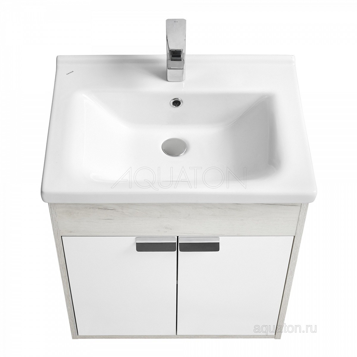 Приобрести акватон флай 60 тумба белая, дуб крафт 