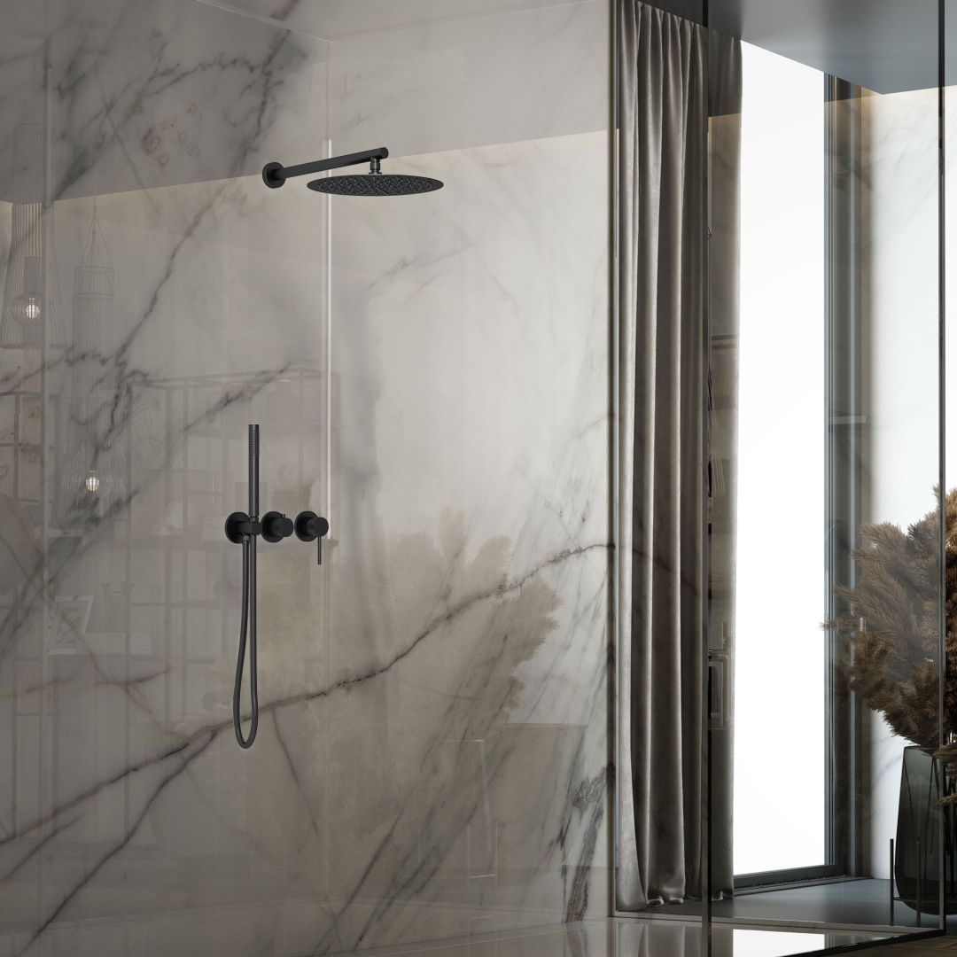 Приобрести vincea встраиваемая душевая система groove, черная матовая vsfw-4g01mb