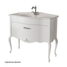 Caprigo Тумба с раковиной BOURGET 100 см, белая, эмаль