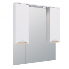 AQUA DE MARCO Зеркало-шкаф ELEGANSE 85 см, белый\золото 1085CGELE