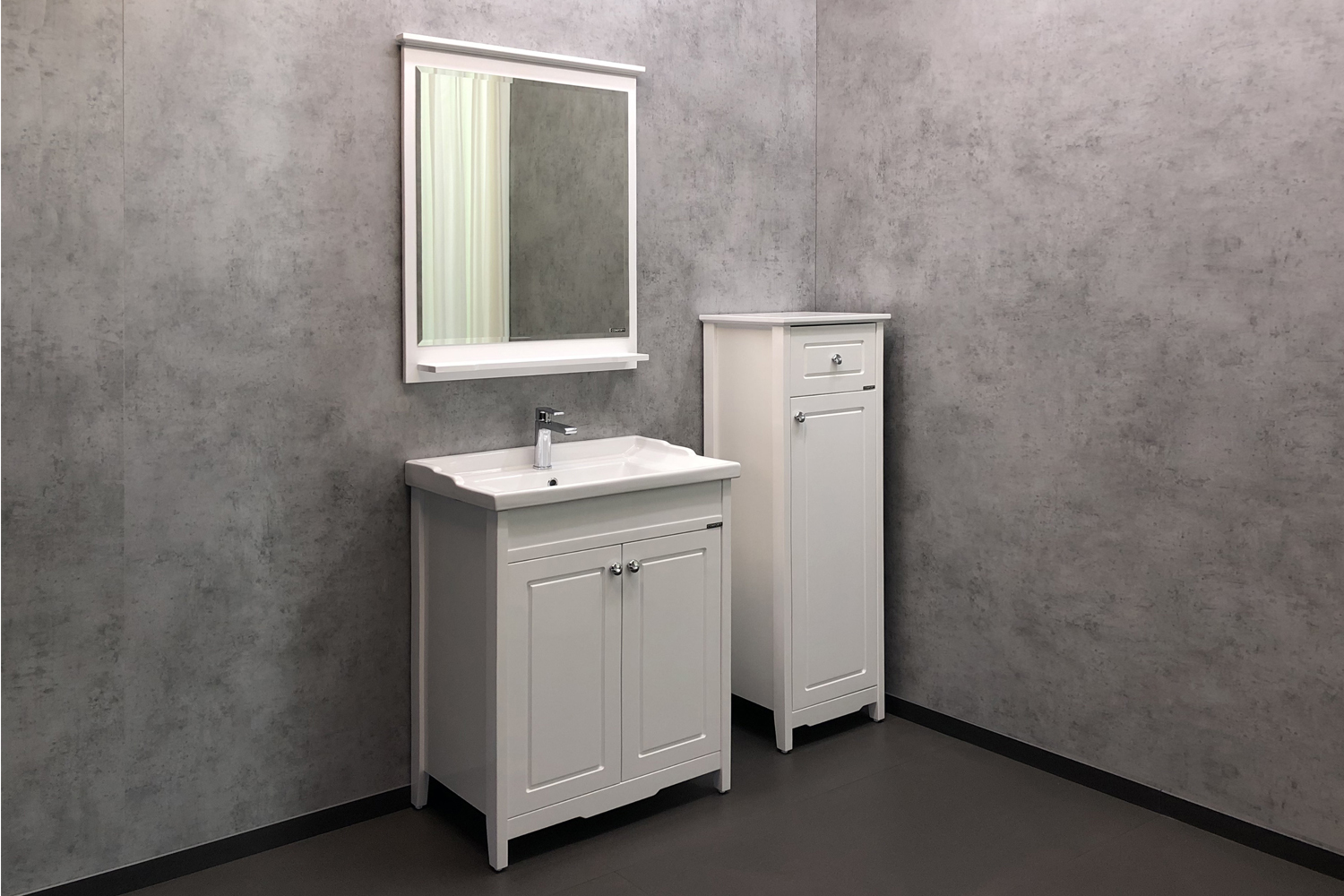 Приобрести сomforty зеркало тбилиси 70 см, белый глянец