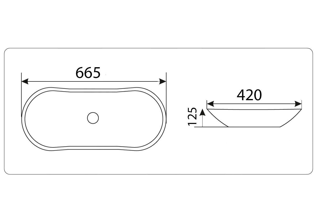 Приобрести раковина-чаша ceramalux 65 см mnc 503h012